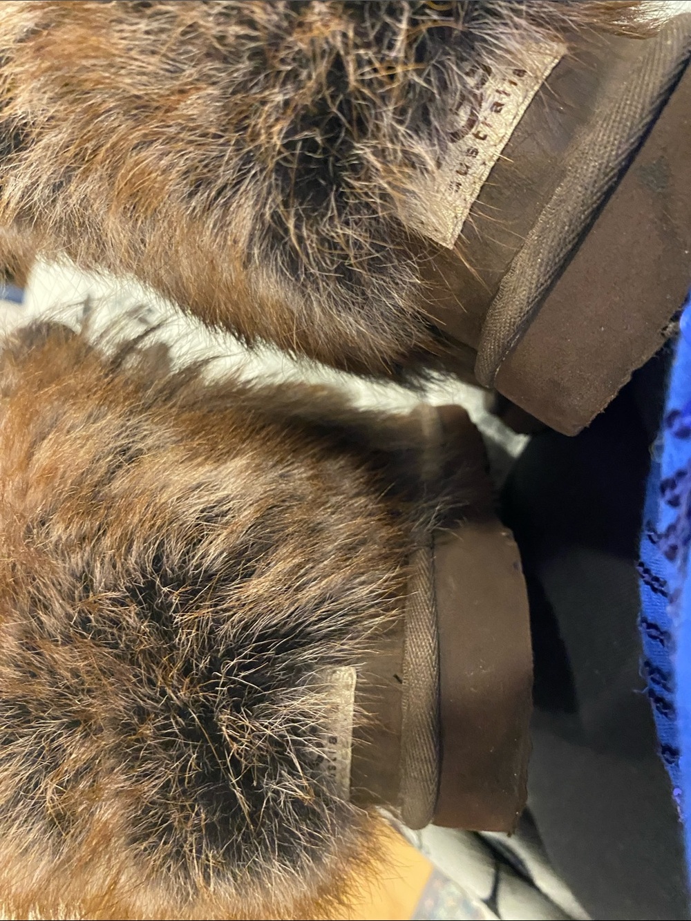 Ugg faux Fur Trim Suede Winter Boots - Chestnut Brown - Picture 5 of 7